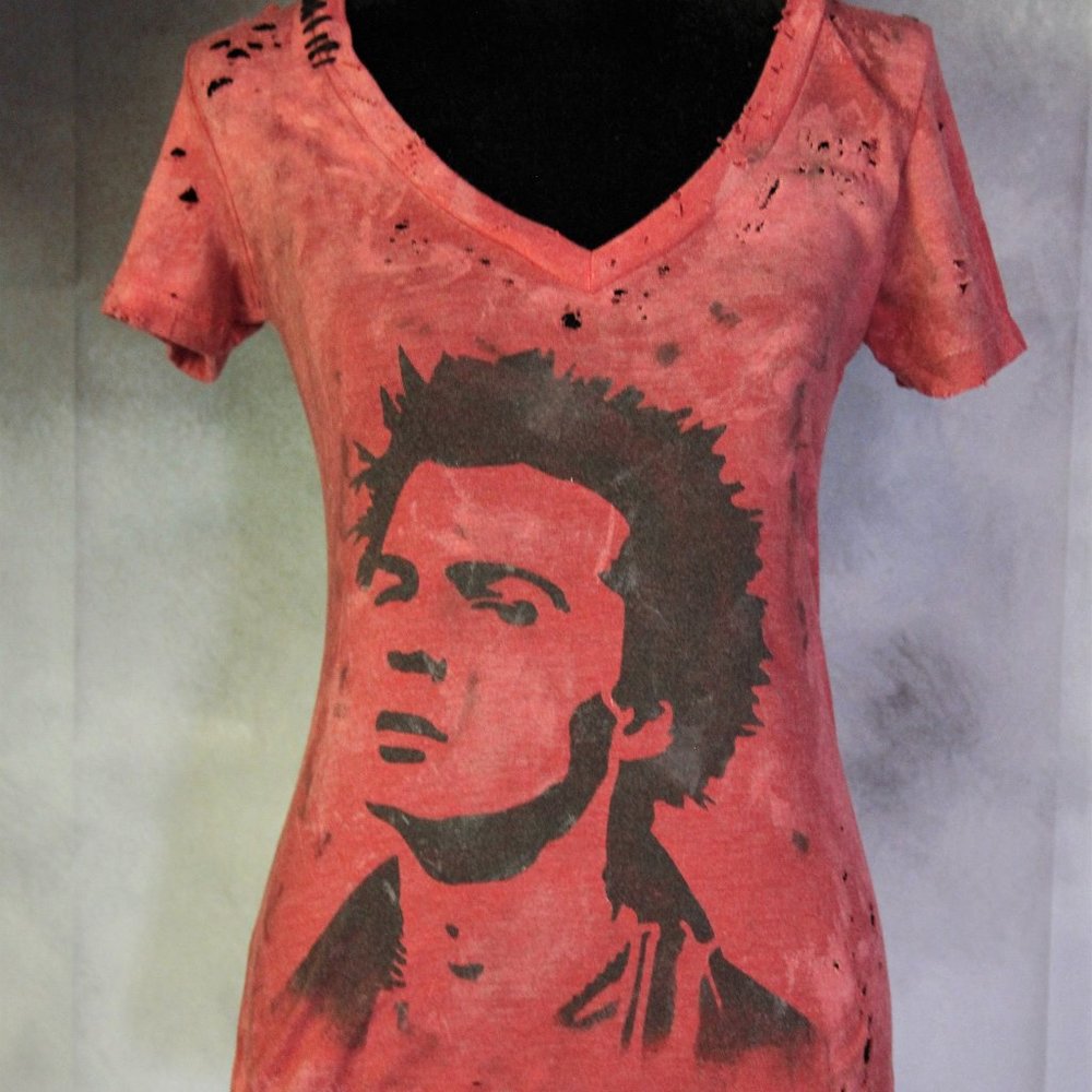 Sid Vicious Punk Handmade Distressed Destroyed